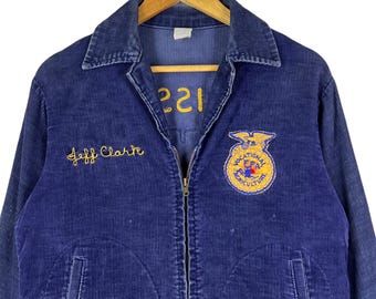 60s Vintage FFA Vacational Agriculture Corduroy Jacket - Size 38