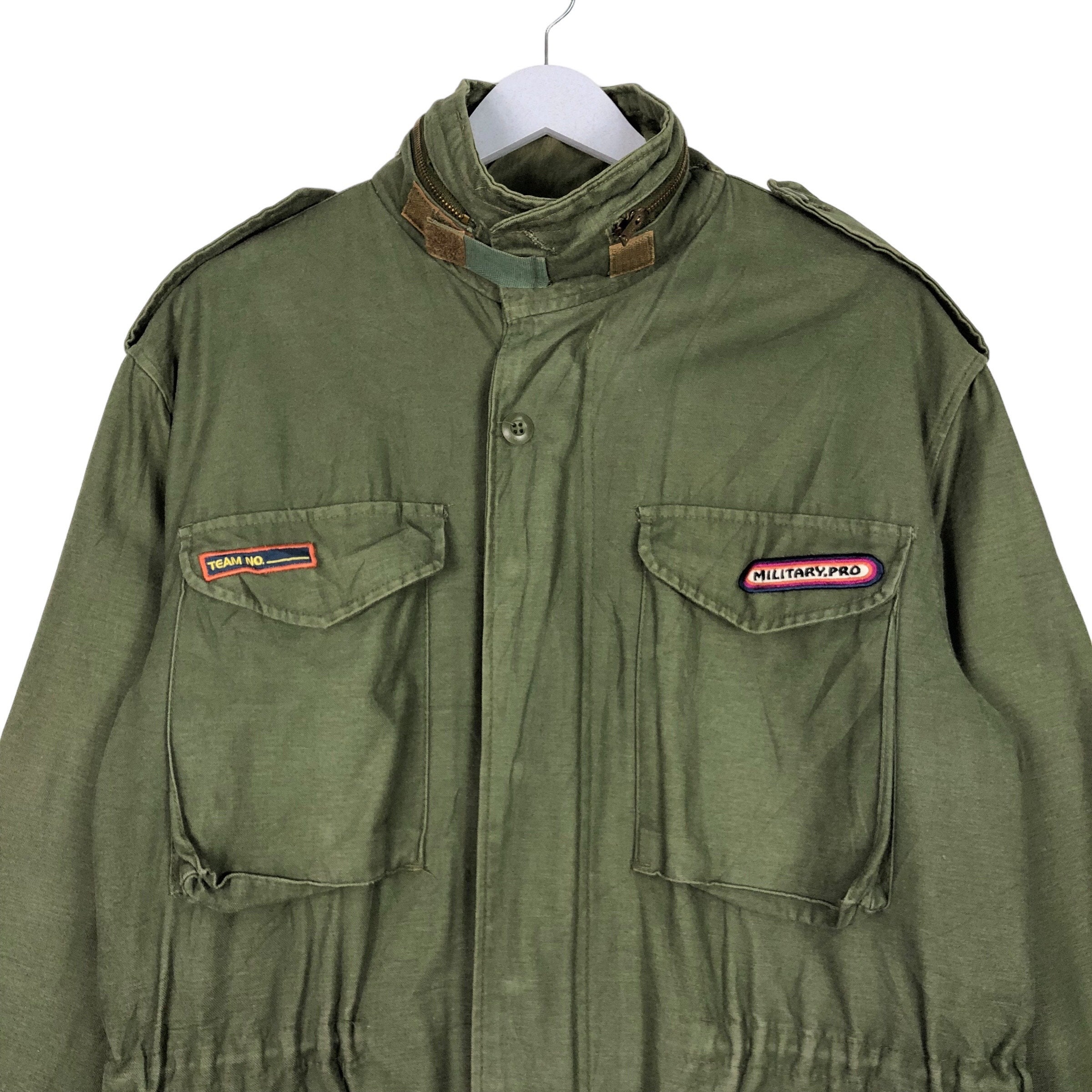 Vintage M-65 Field Military Jacket Scovill Zipper Us