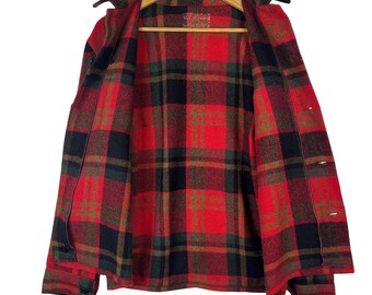 ジャケット・アウター TROPHY CLOTHING BUFFALO CHECK JACKET  M Vintage Buffalo Check Plaid Full Zip Jacket 70s AE6 | eBay