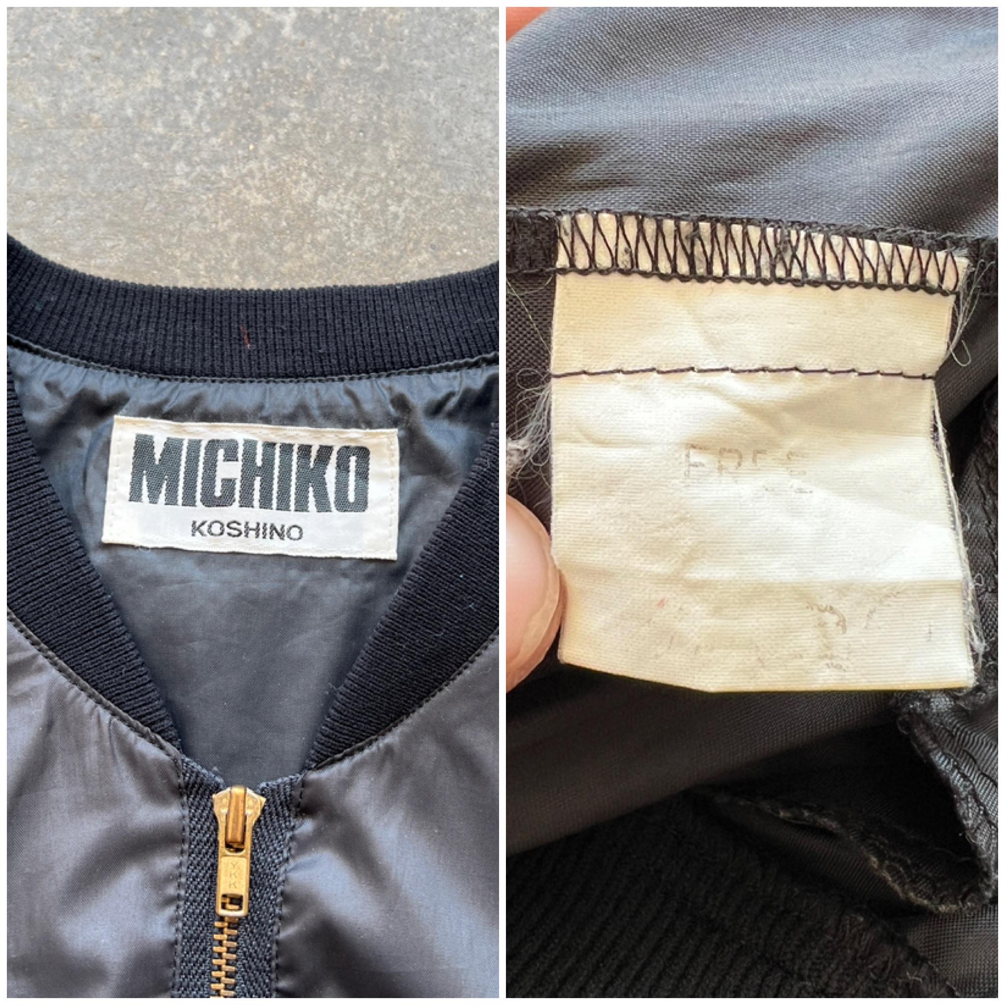Rare Vintage Michiko Koshino London Nylon Light Bomber Jacket