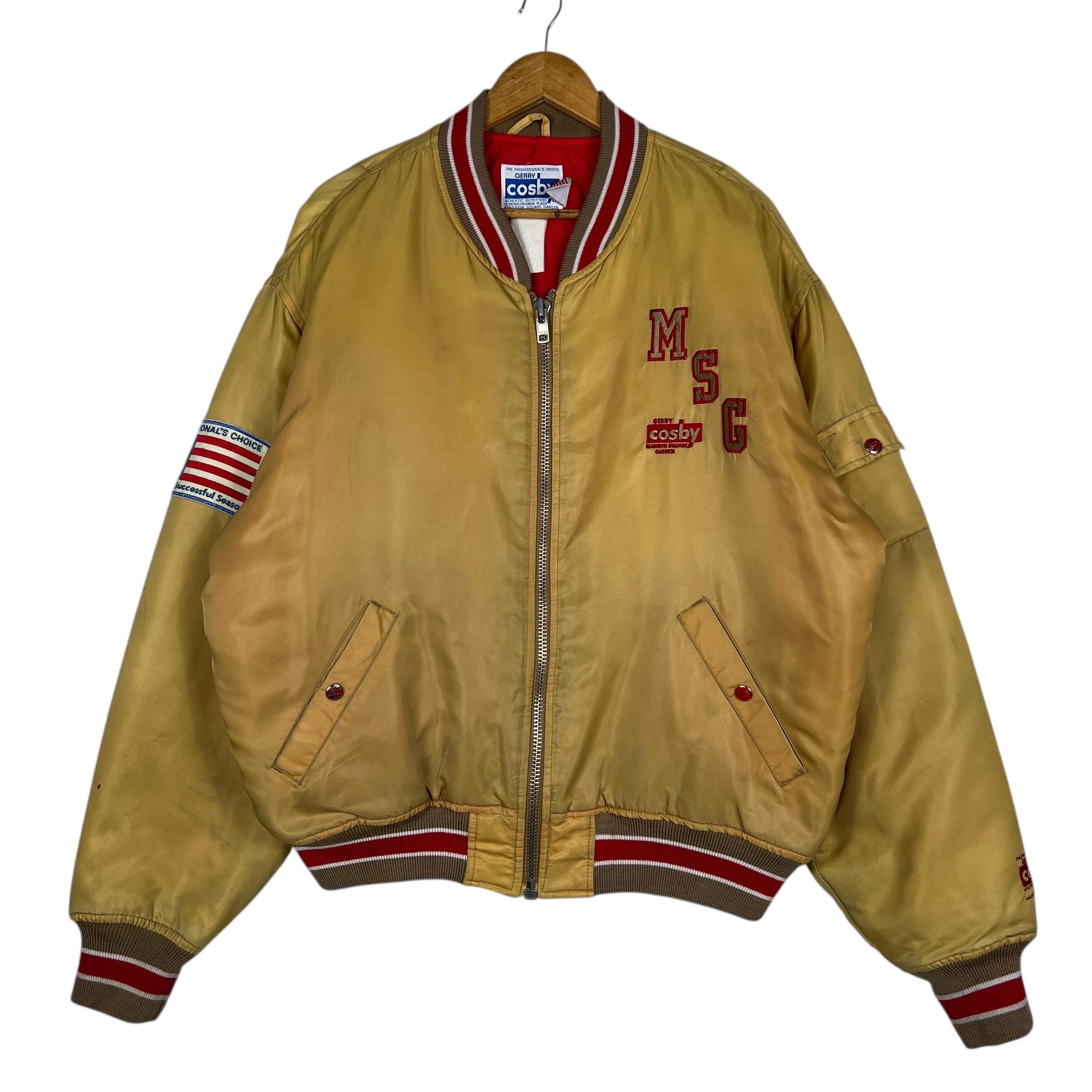 Vintage Gerry Cosby (cosby) Emboidery Logo Bomber Stadium Satin 