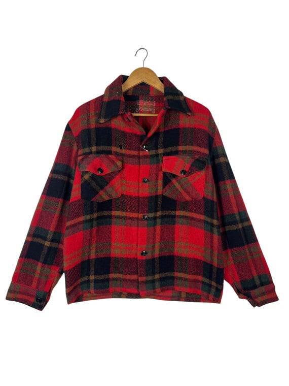 Vintage 50s Buffalo Plaid Check Cpo Jacket - Etsy
