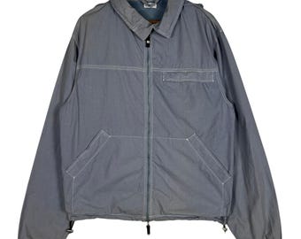 Vintage 90s ARMANI Exchange Bomber Zipper Jacket Grey Colour Size