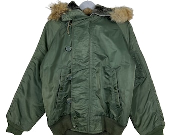 Vintage I Spiewak & Song N-2B jacka med huva, tillverkad i USA - storlek 36