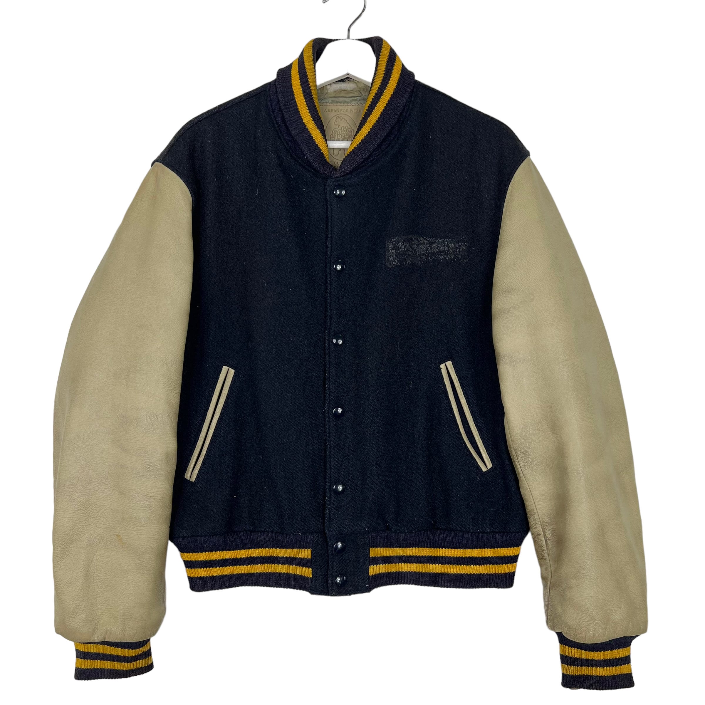 Pick Rare Vintage Golden Bear Varsity Bomber Jacket Made in Pick Rare Vintage Golden Bear Varsity Bomber Jacket Made in