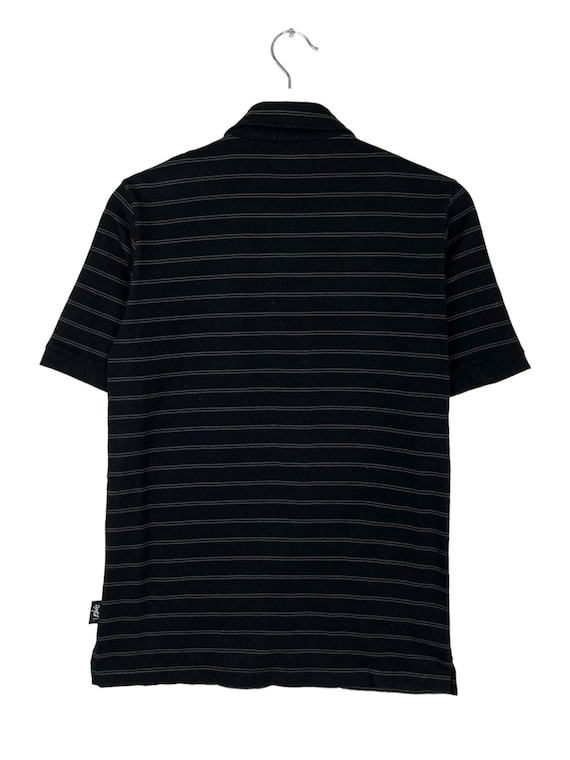 Agnès B. Homme Paris Striped Zip-up Polo Shirt Made in Japan
