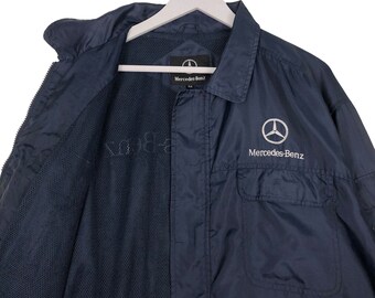 Vintage 90s Mercedes Benz Nylon Bomber Jacket Size L - Etsy
