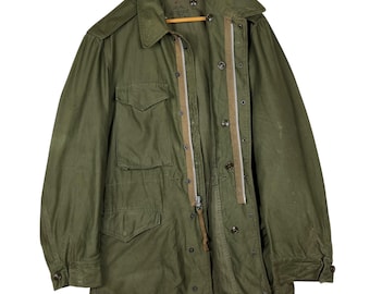 50s Vintage M-51 Field Military Jacket Us Army Conmar Zipper