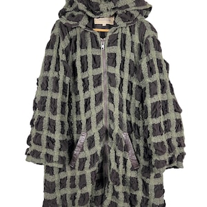 Rare Vintage 80s 90s Jean Charles De Castelbajac Wool Check Rhytm Jacket size M
