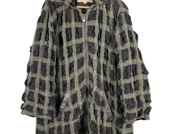Rare Vintage 80s 90s Jean Charles De Castelbajac Wool Check Rhytm Jacket size M