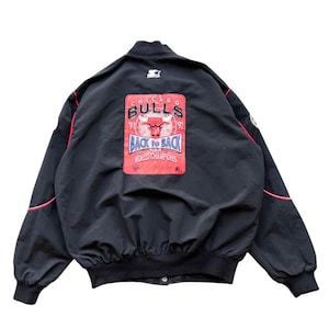 Pick&quot; Rare Vintage Back To Back 91-92 CHICAGO BULLS NBA World Champions Starter Bomber Jacket / Size Xl