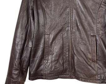 Vintage Banana Republic Leather Blouson Jacket Size M - Etsy