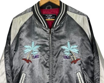 Vintage Jungle Storm Sukajan Jacket: Aloha Hawaii Souvenir, Size M