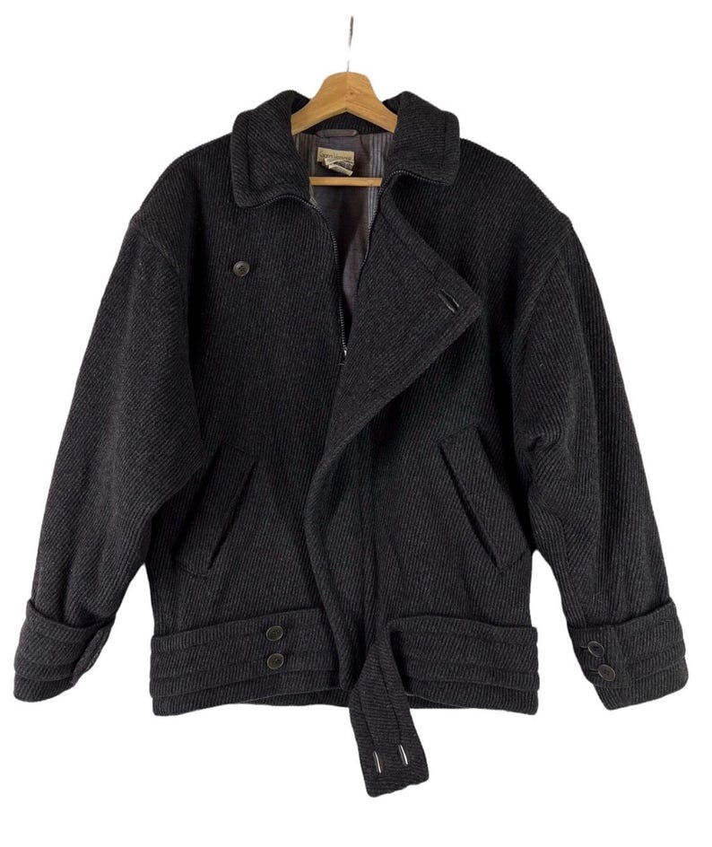 Chaqueta bomber de policía vintage de Gianni Versace de los años 70, fabricada en Italia, talla 46. imagen 3