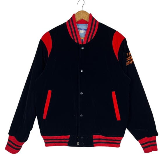 80s Vintage Mizuno Worldwin Velvet Stadium Bomber Jacket Size L