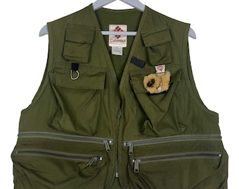 Vintage Columbia Tactical Fishing Vest - Made in USA - Etsy