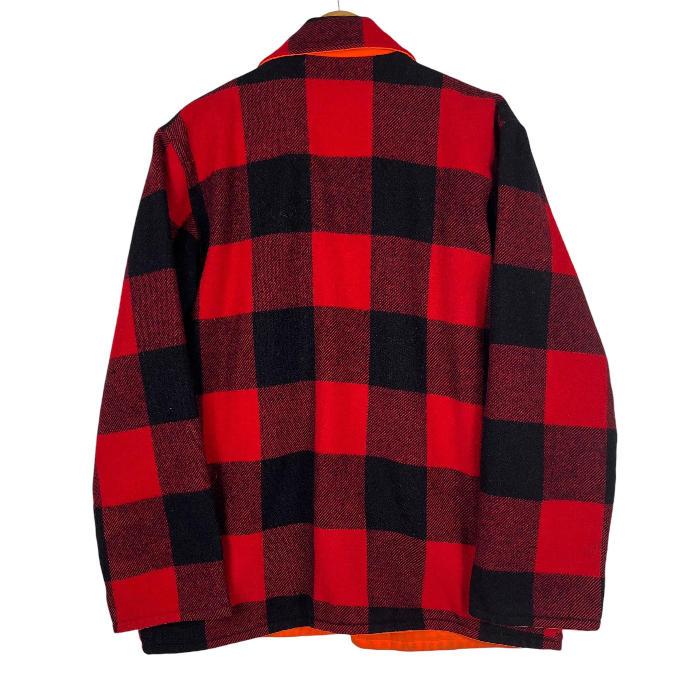 70s 80s Vintage Woolrich Reversible Plaid Check Hunting Jacket