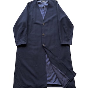 Pick" Tricot de los años 90 Comme Des Garcons Colar Menos abrigo largo de lana Rei Kawakubo Comme Des Garcons/ Hecho en Japón / Tamaño grande