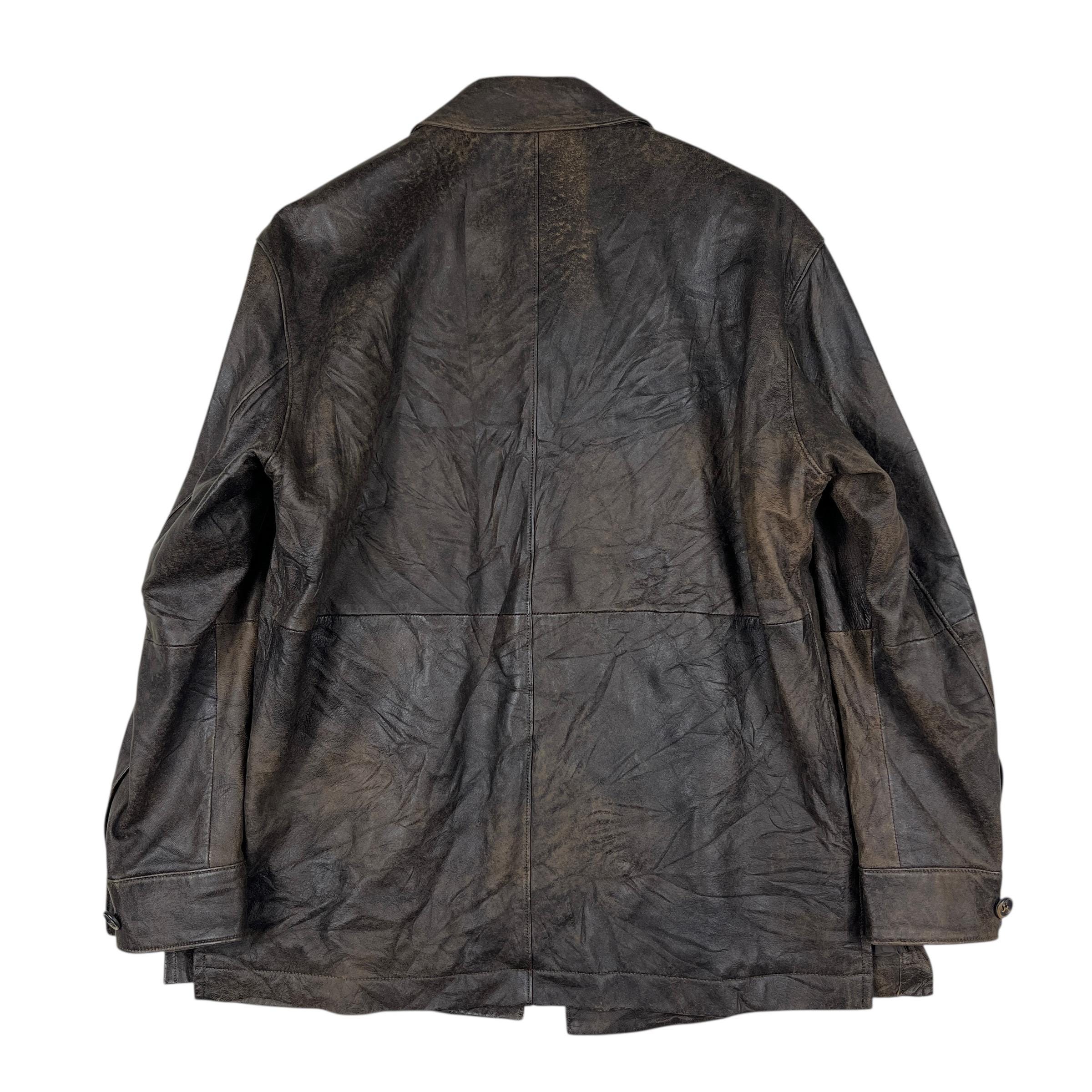 Rare Issey Miyake Men Sheepskin Leather Jacket Made in Japan Size