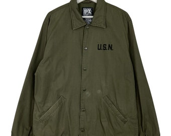 Usn Avirex Coach Jacket - Size Medium
