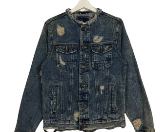 Giacca in denim effetto consumato Zara Man - Taglia Small