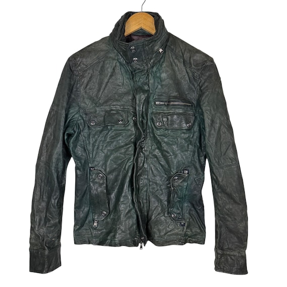 Scartish Highstreet Sheepskin Leather Avantgarde Bono Jacket Moto
