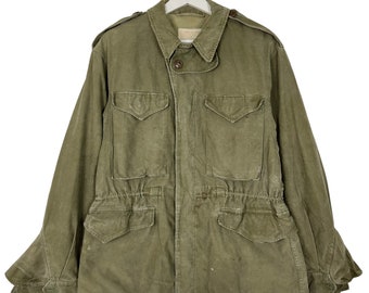 50s Rare Vintage M-1943 Us Army Field Military Jacket