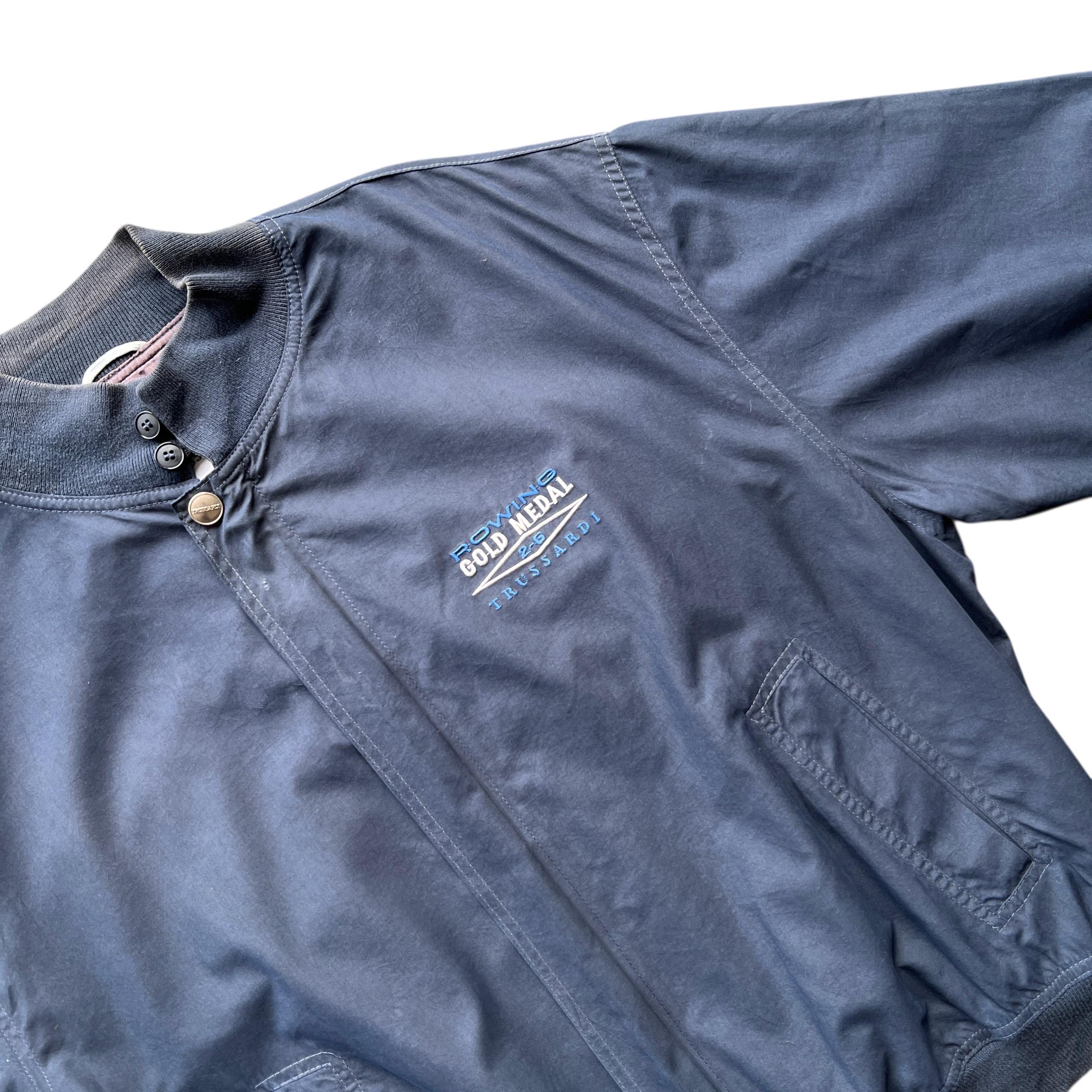 Vintage Trussardi Rowing Gold Medal 2 G Bomber Jacket Made in 