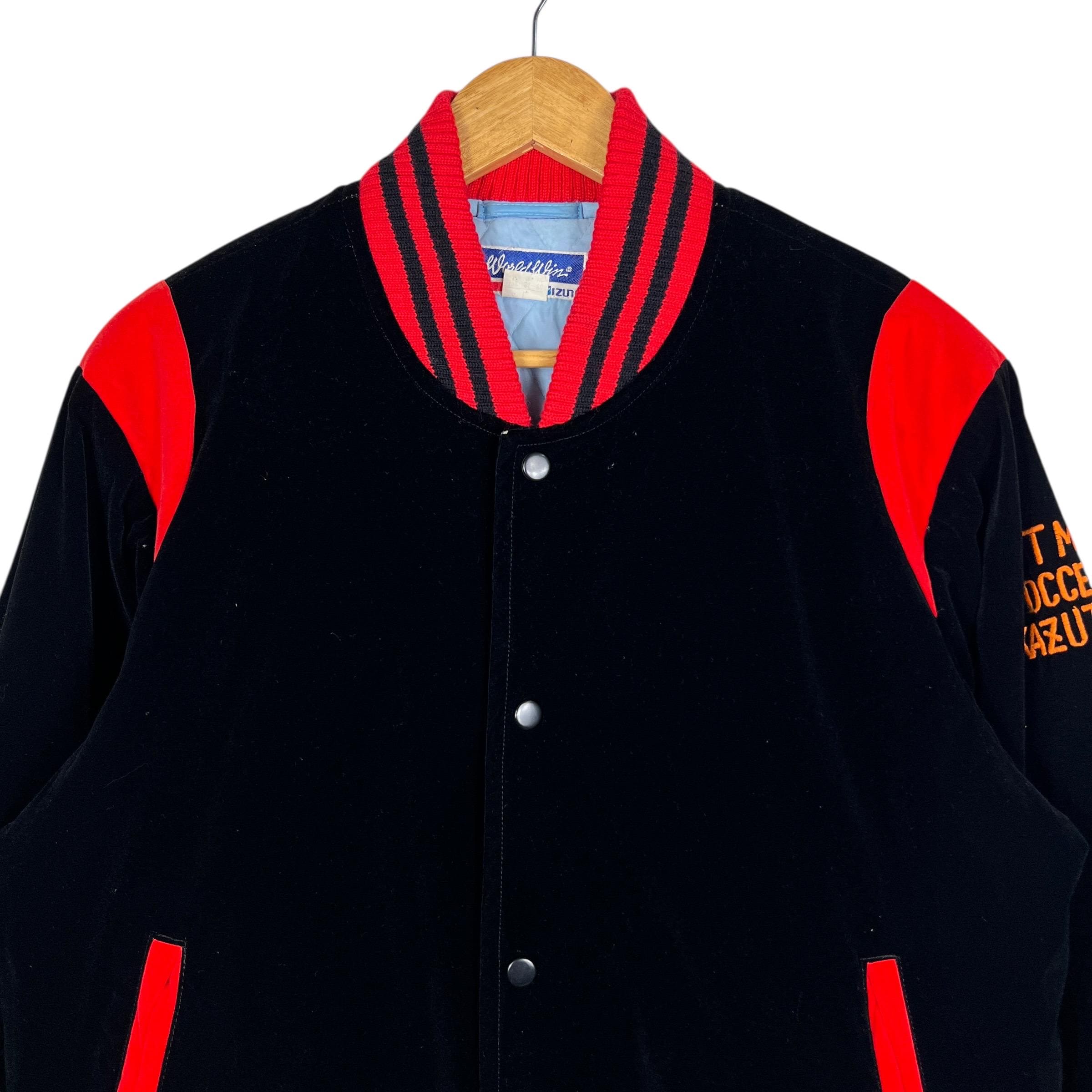 80s Vintage Mizuno Worldwin Velvet Stadium Bomber Jacket Size L