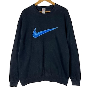 90s Nike Grey Tag Swoosh Big Logo Sweatshirt Made In Usa size Medium