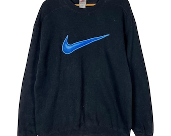 90s Nike Grey Tag Swoosh Big Logo Sweatshirt Made In Usa size Medium