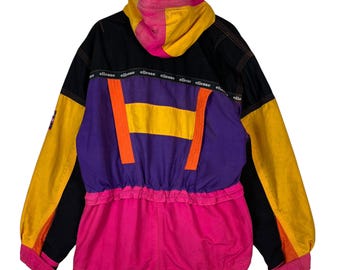 90s Vintage Ellesse Vertical Dive Multi Colour Ski Astro Jacket - Etsy