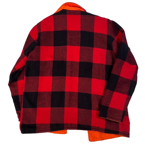 70s 80s Vintage Woolrich Reversible Plaid Check Hunting Jacket