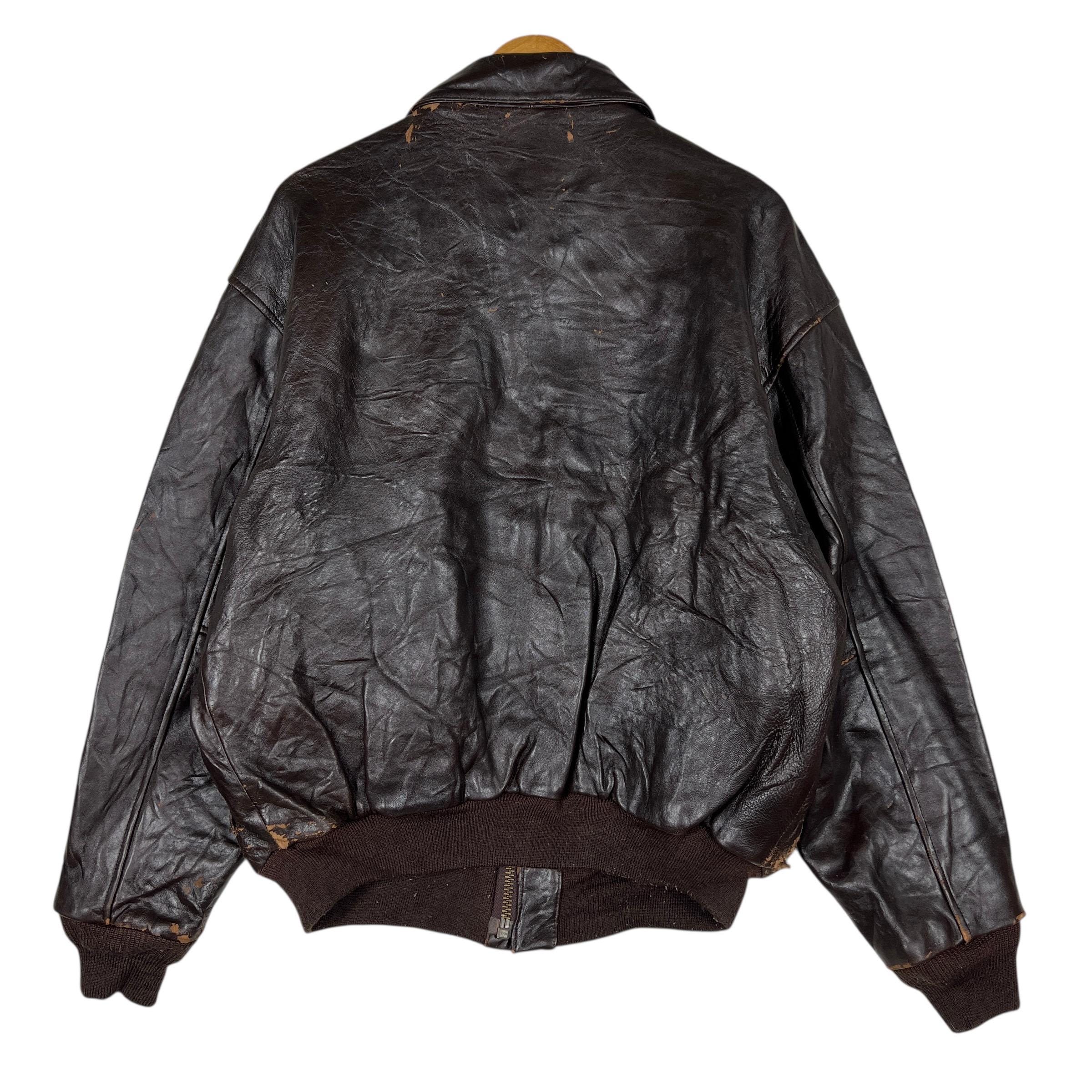 Buy Rare Vintage Avirex Type A-2 Leather Jacket - Size M Online in