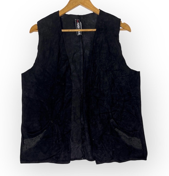 FENDI レザーベスト ジレ スウェード イタリア製 FENDI レザーベスト ジレ スウェード イタリア製 レザー（本革） FENDI( フェンディ 本革ベスト