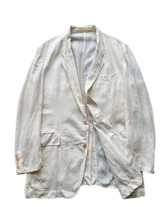 Y's Yohji Yamamoto X Aspesi Linen Laser Jacket - Made in Italy - Etsy