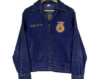 60s Vintage FFA Vacational Agriculture Corduroy Jacket - Size 38