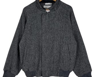 PEREGRINE × HARRIS TWEED ジャケット/M/ウール/GRY Vintage Harris Tweed X Peregrine Harringbone Bomber Jacket Made in