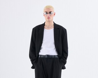 Lux design modern Black Classic Oversized Suit