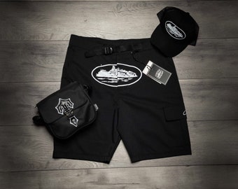 Corteiz cargo short + corteiz hat + trapstar bag set