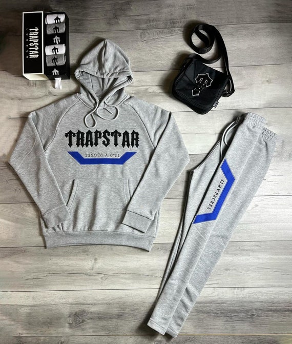 Trapstar Chándal Irongate Gris/Azul Bolsa Calcetines Triple Set