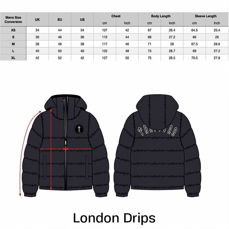 Trapstar Irongate ARCH PUFFER AW23 BLACK jacket Fast shipping zdjęcie 10