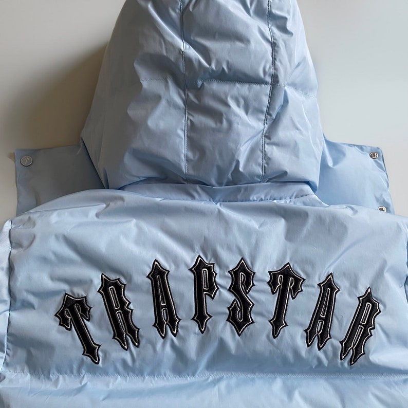 Trapstar Ice Blue Detachable Hooded Jacket Etsy
