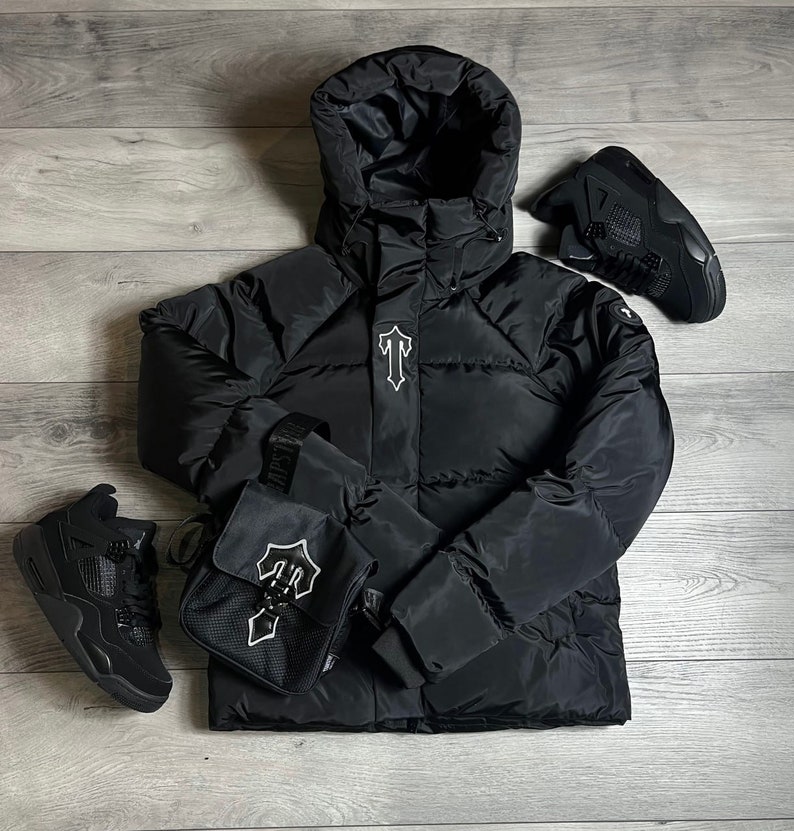 Trapstar Irongate ARCH PUFFER AW23 BLACK jacket Fast shipping image 2