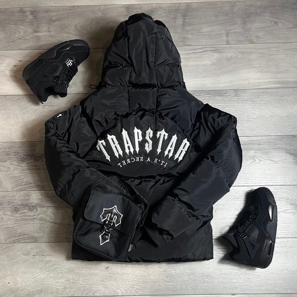 Trapstar Irongate ARCH PUFFER AW23 - Giacca NERA Spedizione veloce