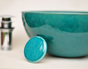 Ø 30cm Small, beautiful bottle-turquoise - Emerald Green