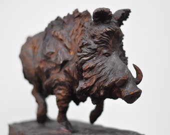 Sculpture of a wild boar Statuette Figure