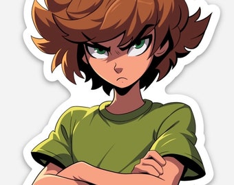 Scoobydo Shaggy Sticker - Retro 70s 80s Cartoon Vinyl Decal | Pop Culture Fan Art | Water Proof Retro Sticker by Sutton Kane