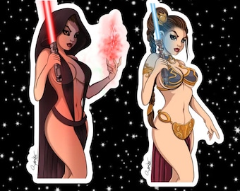 Sith Leia & Slave Leia Sticker Set
