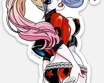 Harley Quinn Roller Derby Sticker